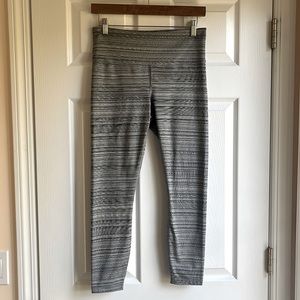 Athleta Striped Gray Leggings